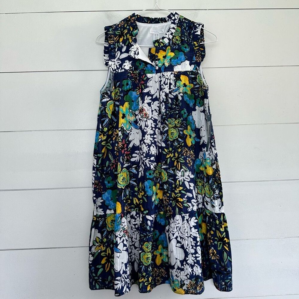 London Times Women’s Petite Medium Floral Sleeveless Dress New